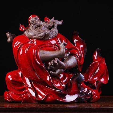 潮匠《钟馗捉鬼》中式家居客厅陶瓷摆件招财辟邪镇宅赐福化煞摆设