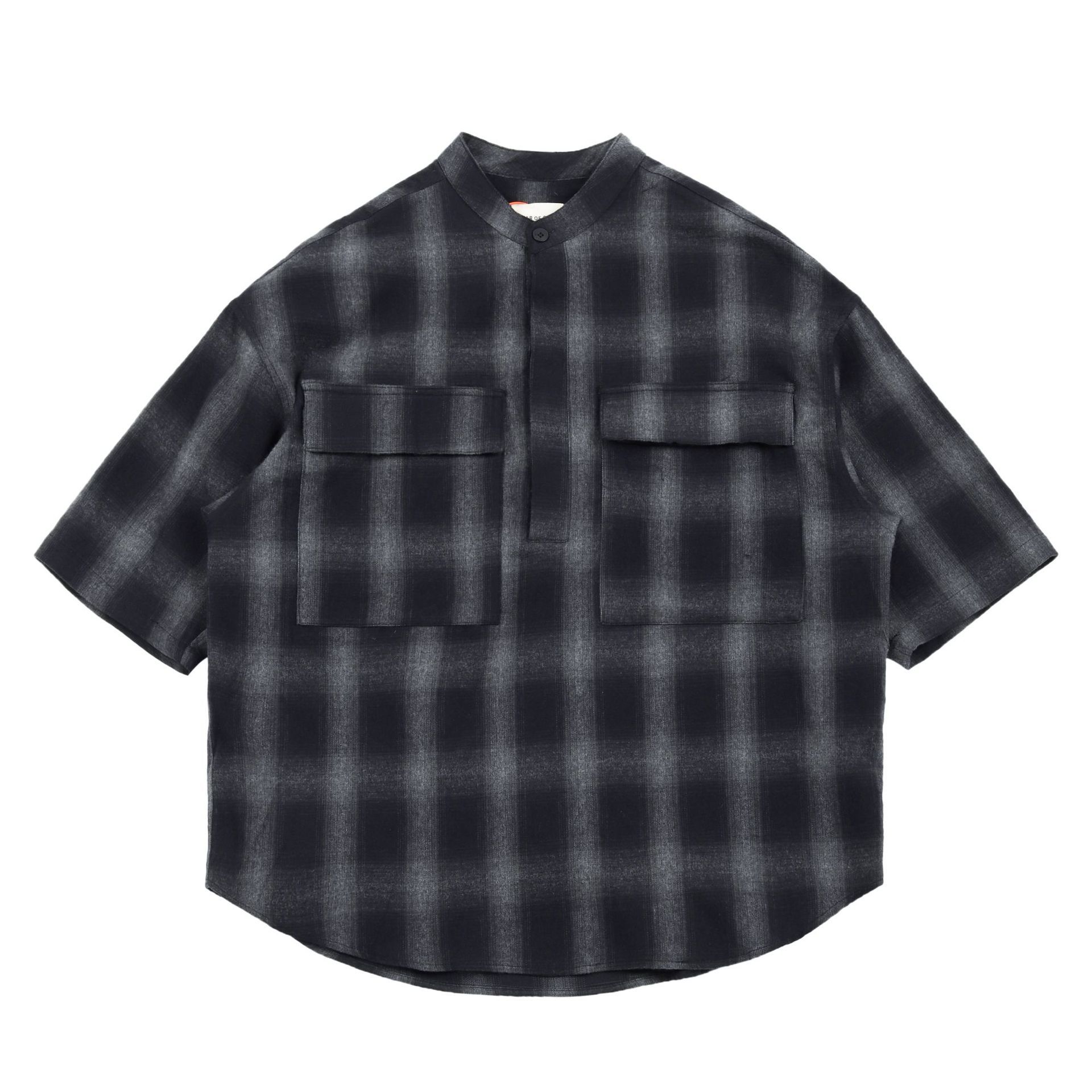 fearofgodfog6th主线亨利领半开纽扣复古格纹短袖衬衫高街潮
