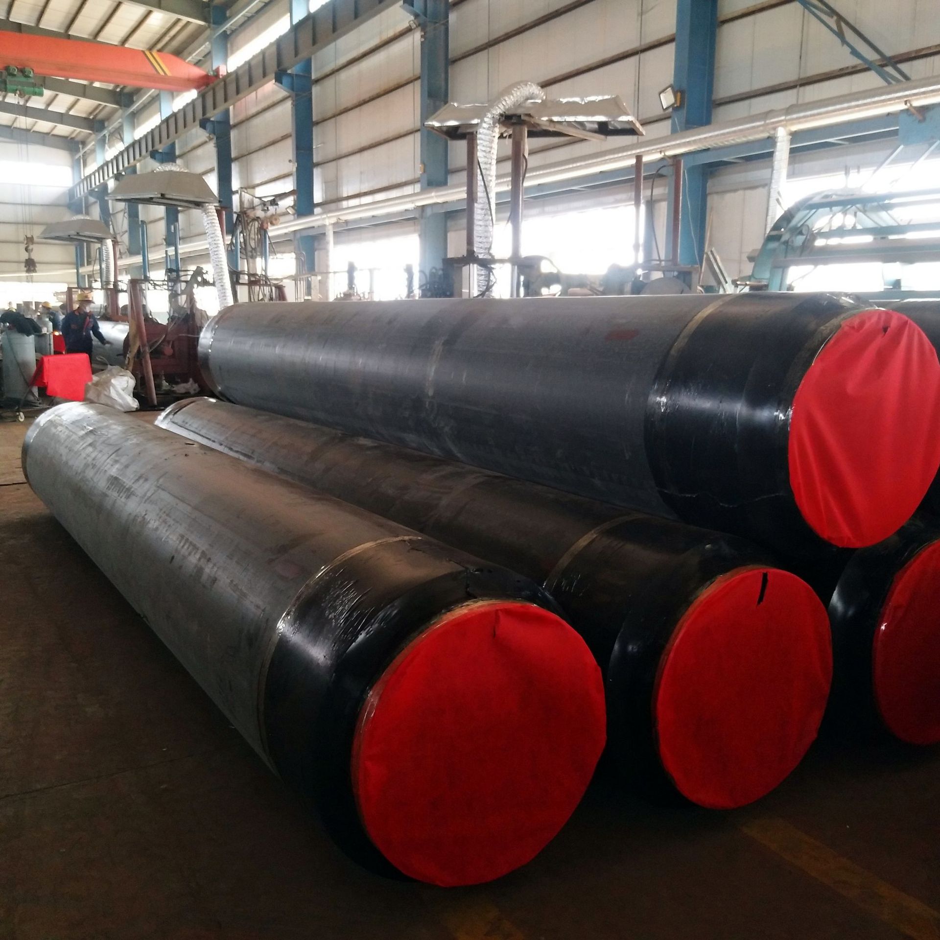 地埋冷热水螺旋聚氨酯保温管 预制高温直埋聚氨酯隔热保温管价格