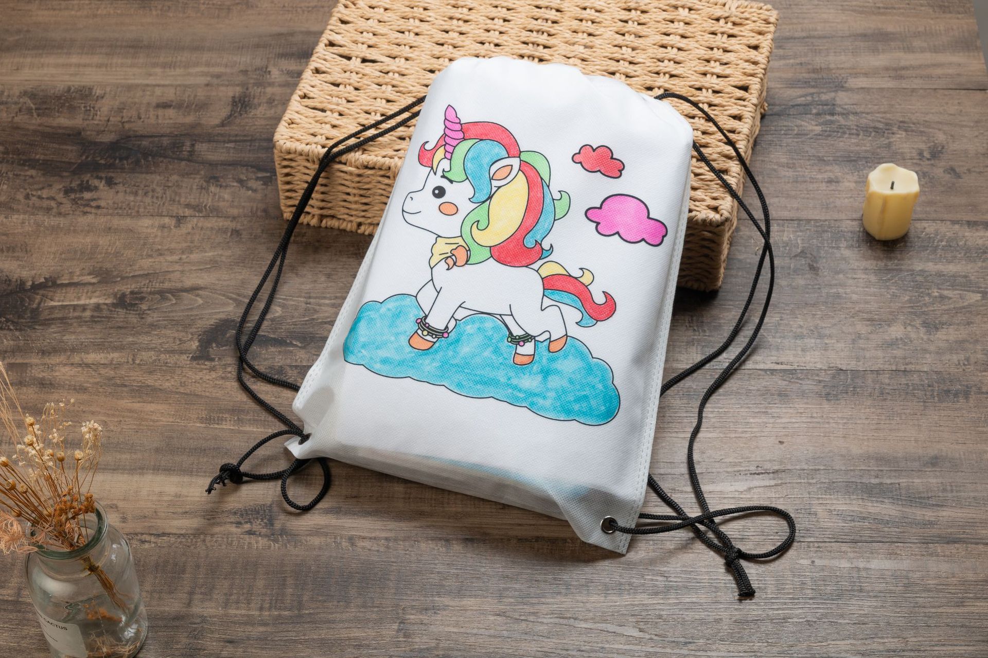 幼教diy环保袋涂鸦背袋包儿童手工制作涂色绘画材料填色玩具礼物