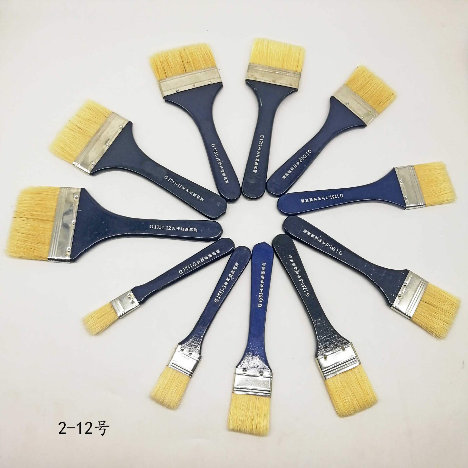 厂家专供猪鬃板刷水粉水彩丙烯颜料刷子小号美术底纹画刷批发