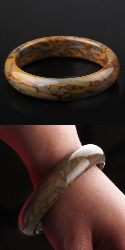 女娲石手镯女款女娲石玉石手环女款首饰手镯女礼品礼物