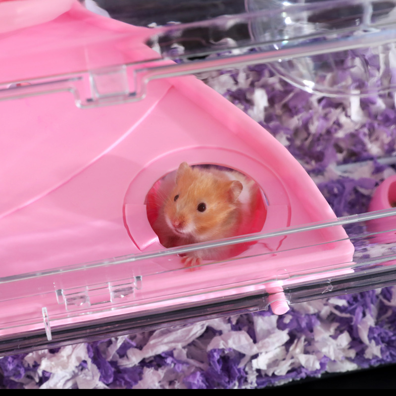 宠波尔 仓鼠笼 豪华全透明笼子 金丝熊 加深透明裸笼