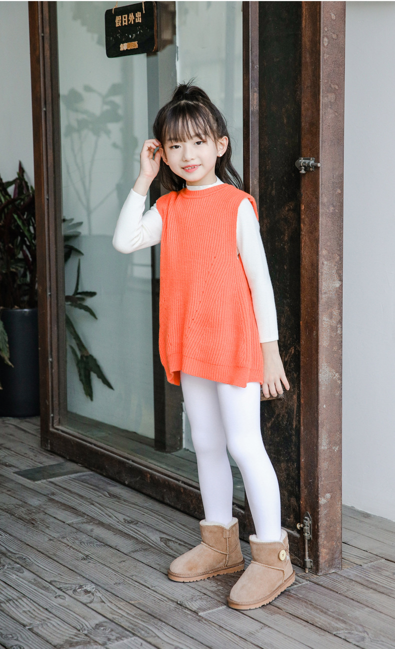 冬季儿童加绒跳舞袜 纯色连脚踩脚儿童连裤袜 加绒保暖裤袜女童袜