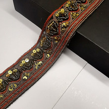 厂家直销手工钉珠花边 织带民族风复古刺绣DIY服装辅料