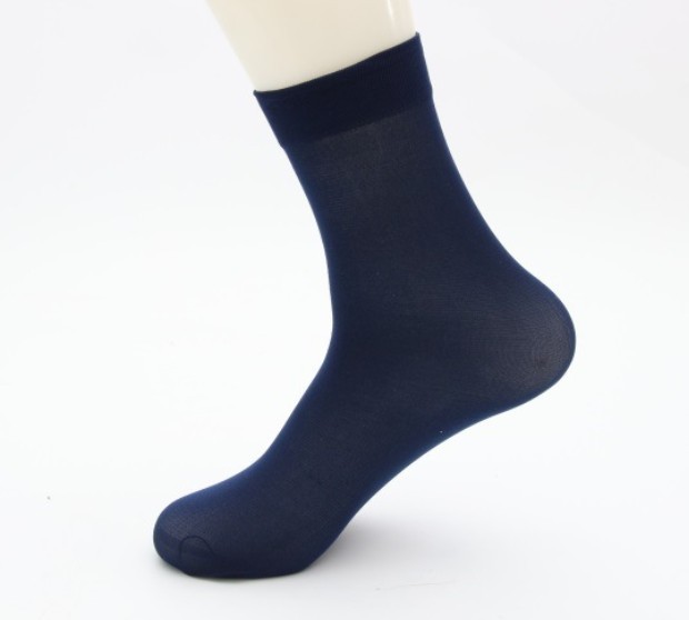 Autumn Men's Stockings (Thin) Mid-Calf Mercerized Cotton Solid Color Socks Stall Supply Manufacturer Socks