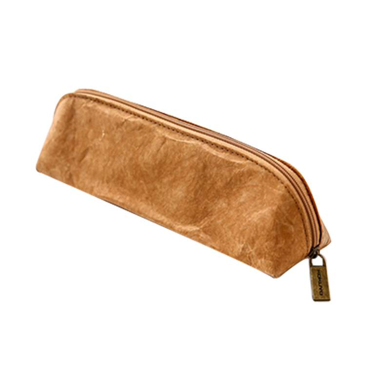 日本kokuyo国誉简约大容量复古杜邦纸笔袋多功能对开式便捷铅笔盒