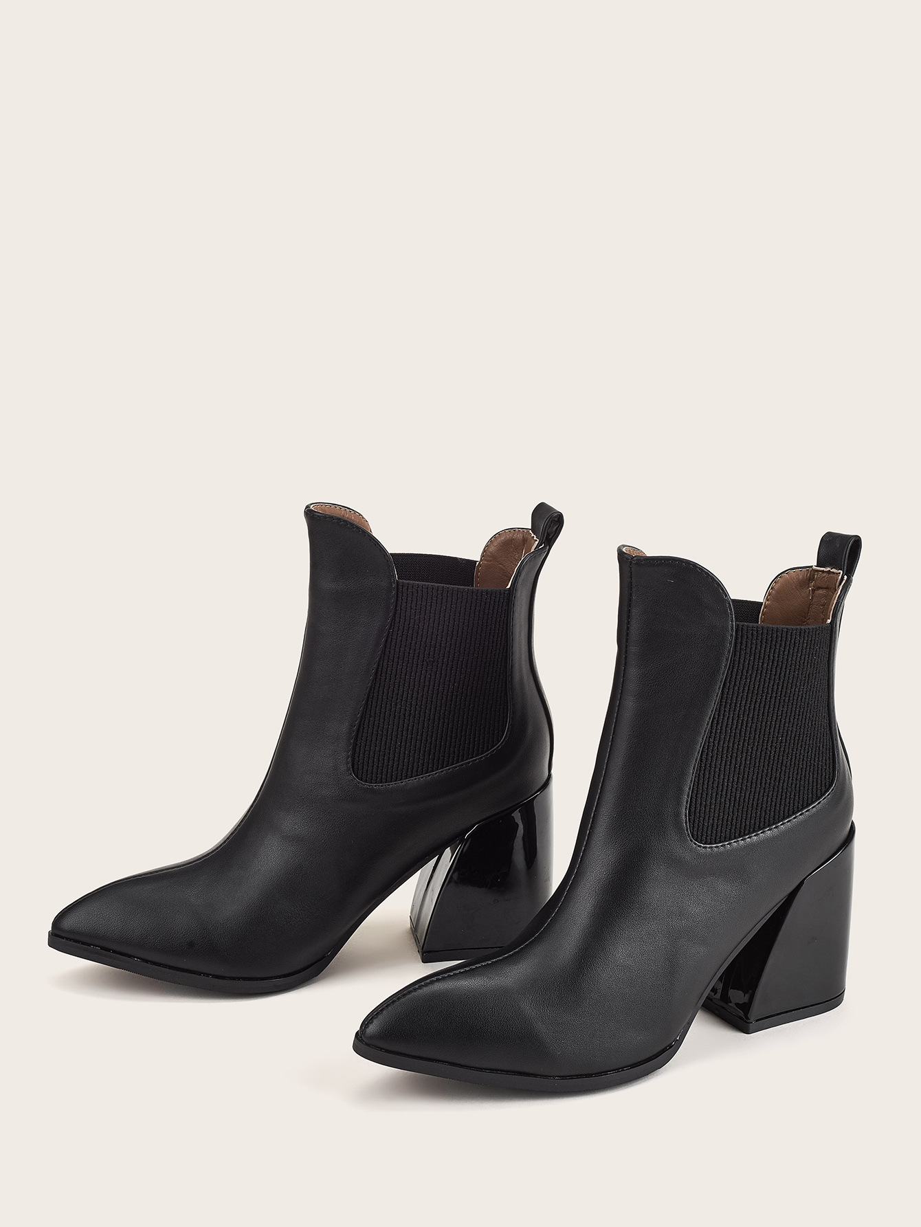 跨境短靴女2020秋冬新款外贸欧美高跟时尚百搭短筒粗跟马丁靴女靴