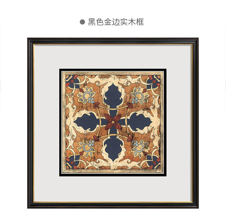 欧美复古艺术图腾餐厅客厅挂画玄关走廊壁画美式轻奢简约墙面双联