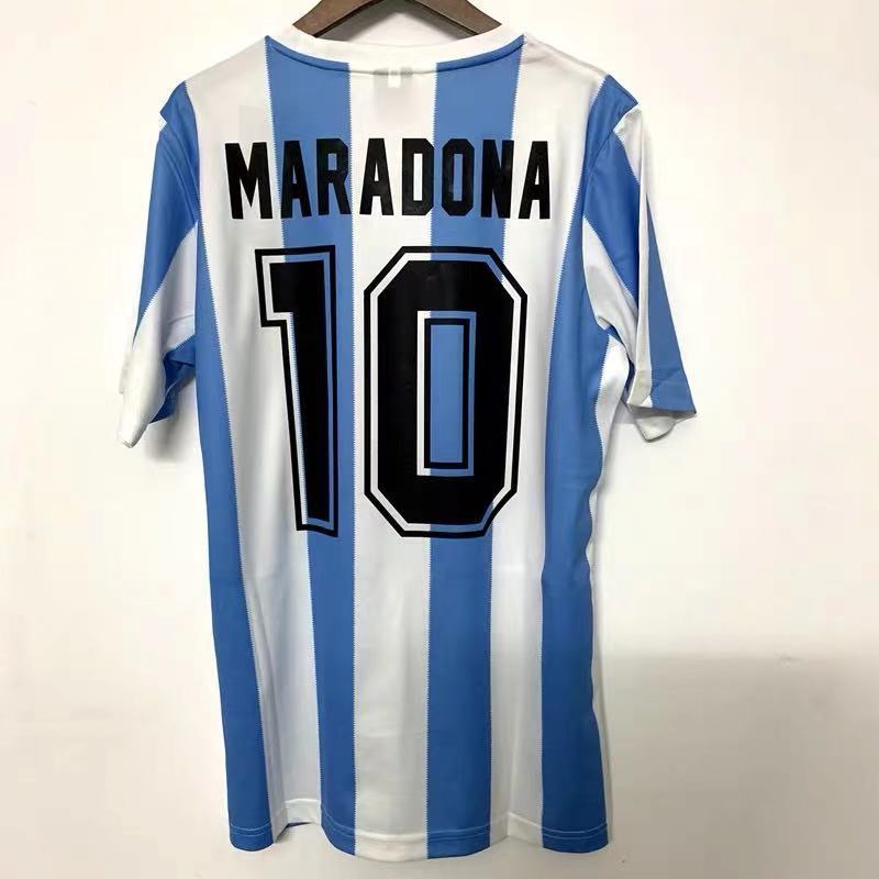 复古球衣阿根廷10号马拉多纳球衣纪念版足球服