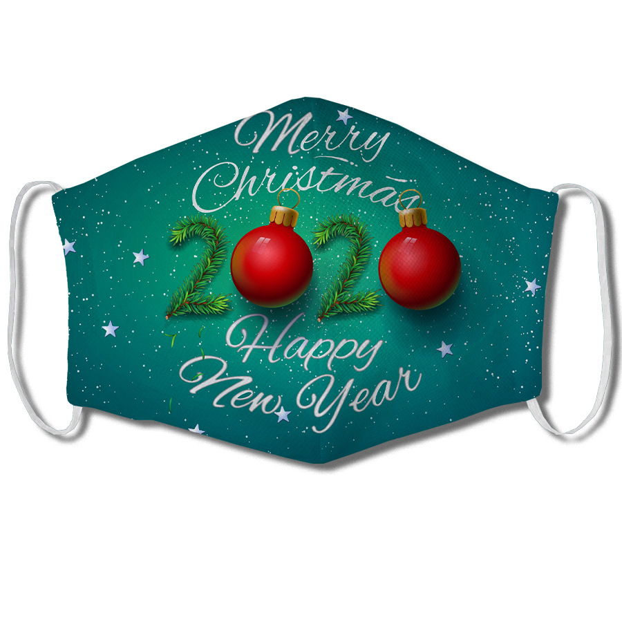 跨境热卖3d口罩圣诞节 酷炫口罩时尚百搭 来图定制 免费设计 现货