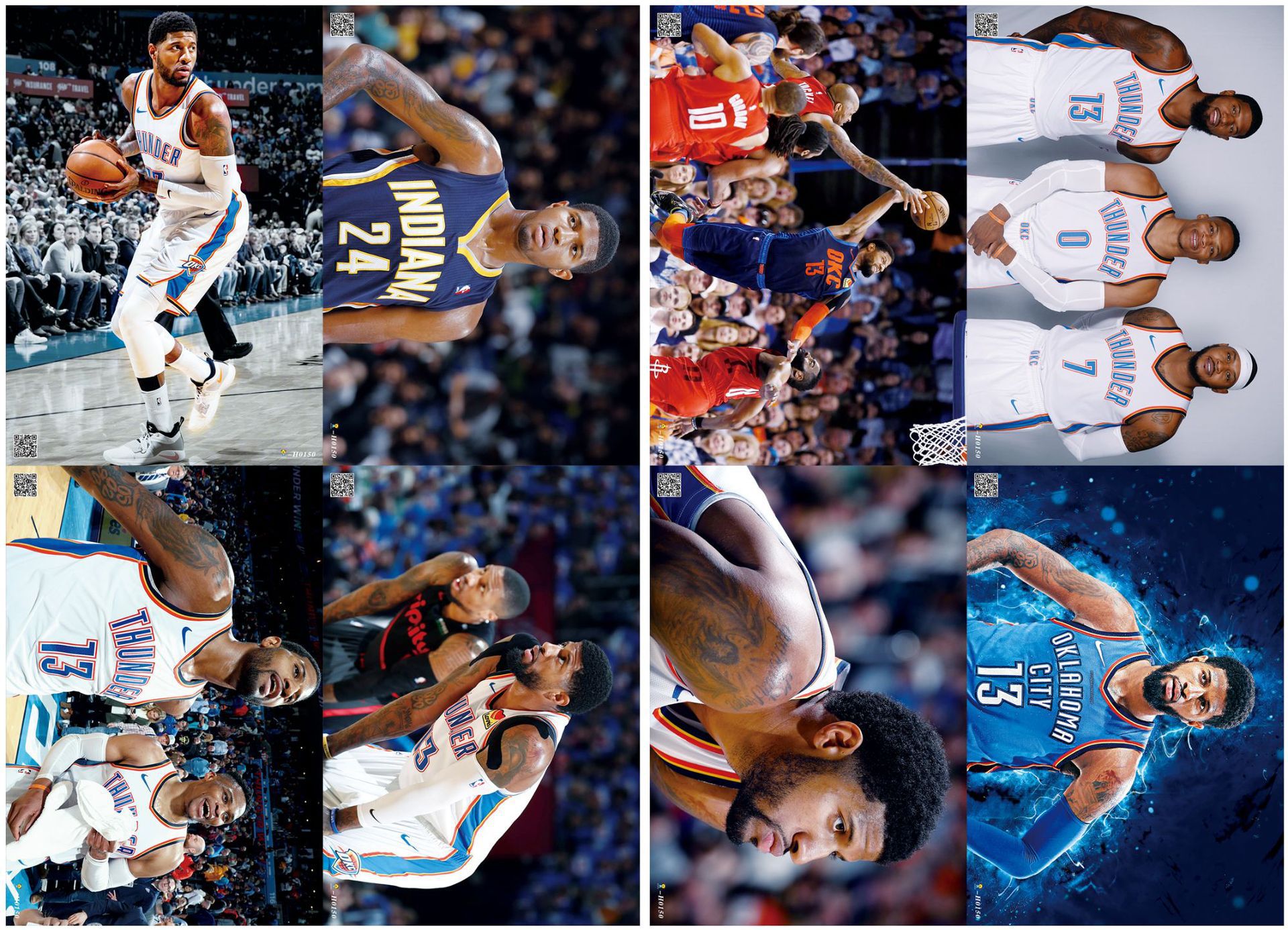 nba海报 乔治保罗 篮球明星高清写真压纹海报宿舍墙贴