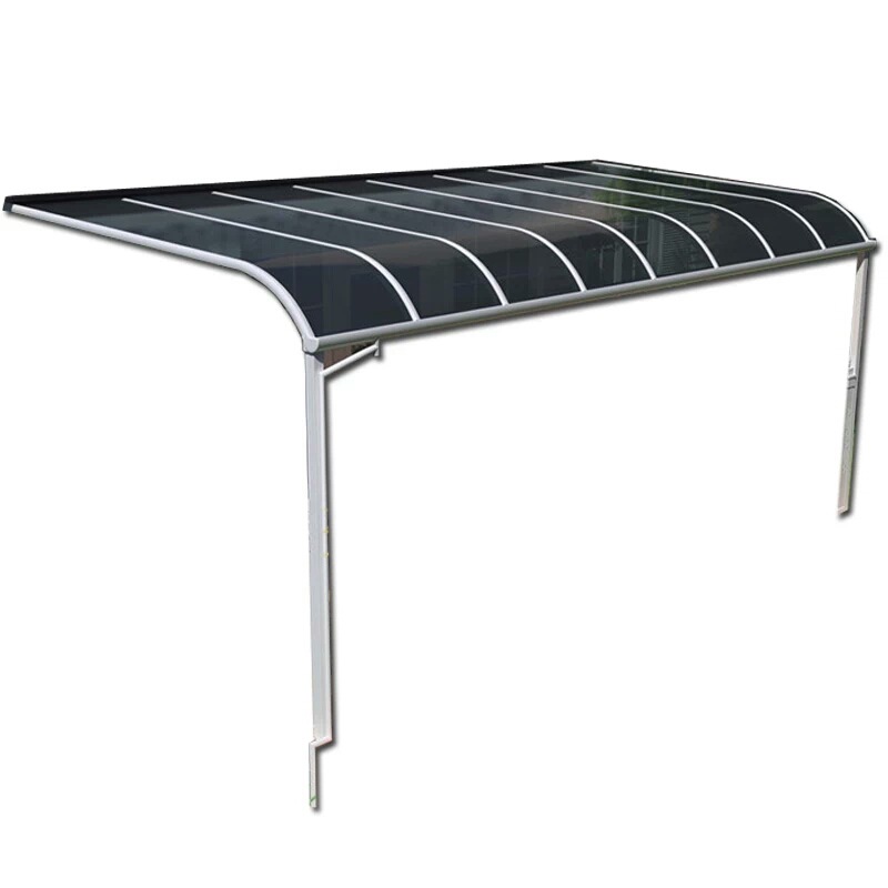 铝型材别墅雨棚2mm烟灰色无色差耐力板