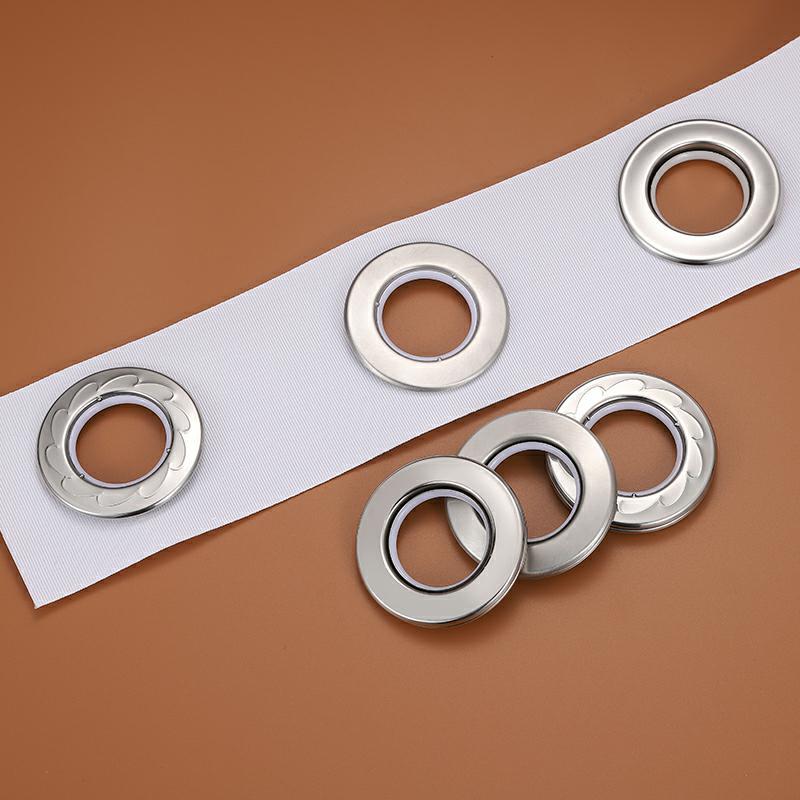 不锈钢窗帘环 圈圈窗帘罗马圈窗帘扣环静音通用打孔圈环窗帘布扣