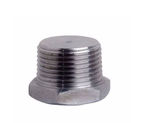 304不锈钢堵头六角外丝管堵实心堵头螺纹实心外六角堵头4分6分1寸