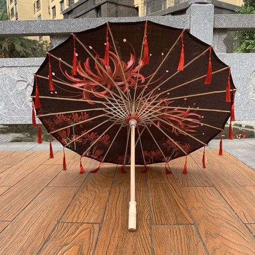 流苏飘带伞工艺伞油纸伞绸布伞cso舞蹈摄影道具仙气飘飘