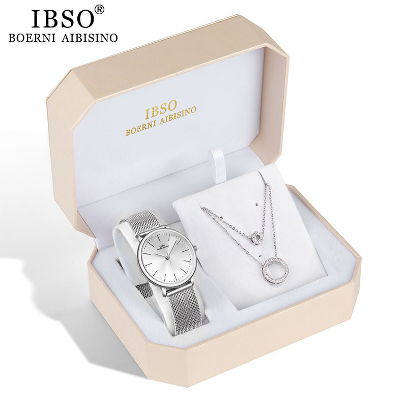 Ibso2022 Best-Seller on Douyin Temperament Wild Necklace Women's Watch Set Source Factory