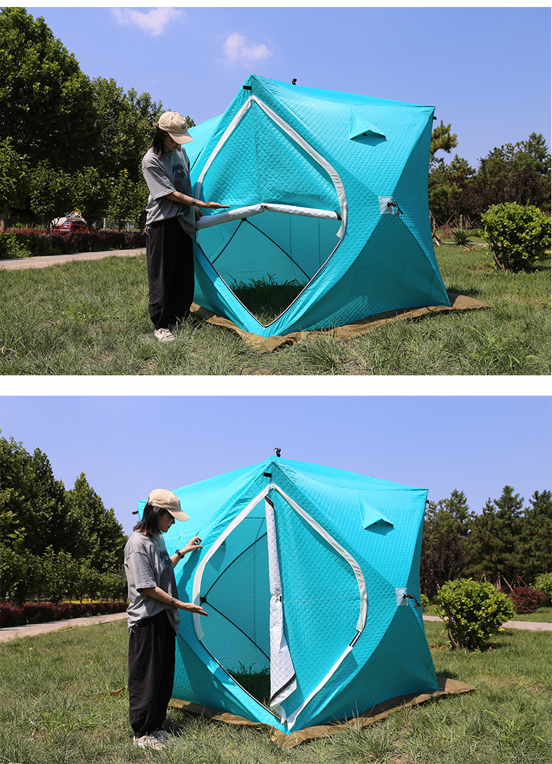 户外冬钓屋冬钓加厚帐篷 加棉保暖防寒帐篷冬季钓鱼帐篷冰钓帐篷