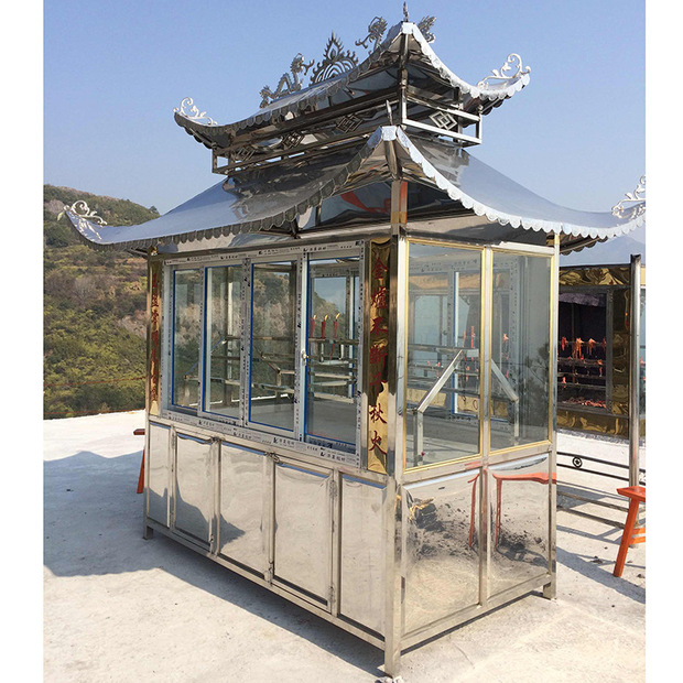 厂家直供寺庙道观宗祠仿古蜡烛台多层不锈钢蜡烛台户外防雨蜡烛亭