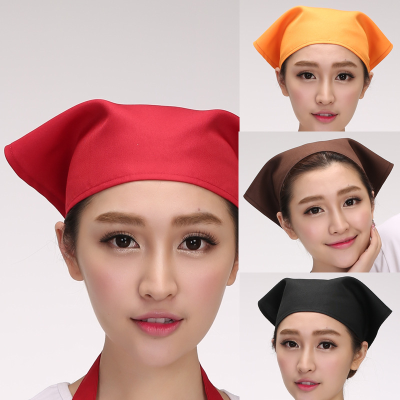 批发供应服务员头巾定做三角巾餐饮饭店火锅店农家乐服务生包头巾