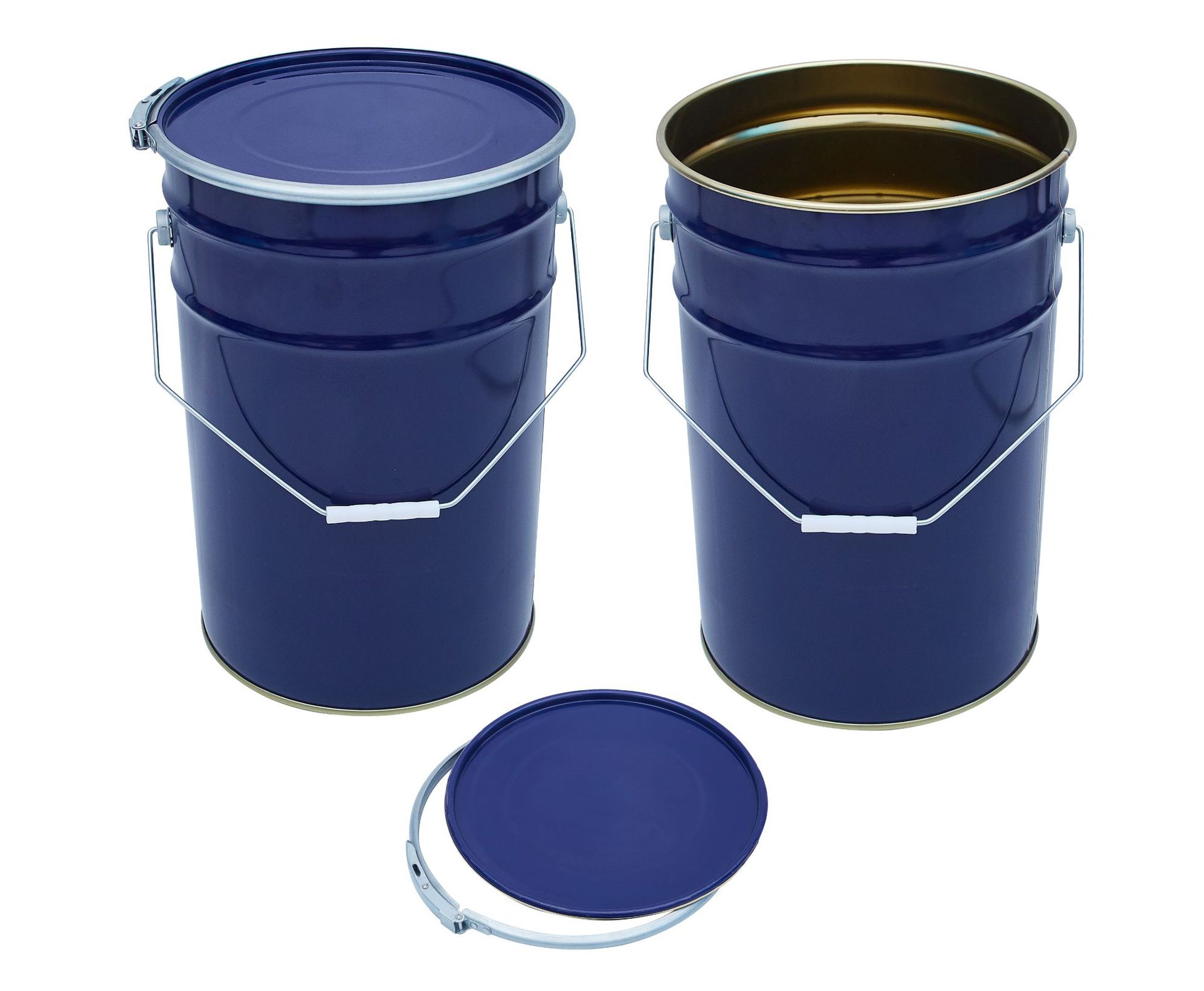 27升蓝色扣环盖花兰桶 手提马口铁油漆桶 厂家批发化工溶剂桶