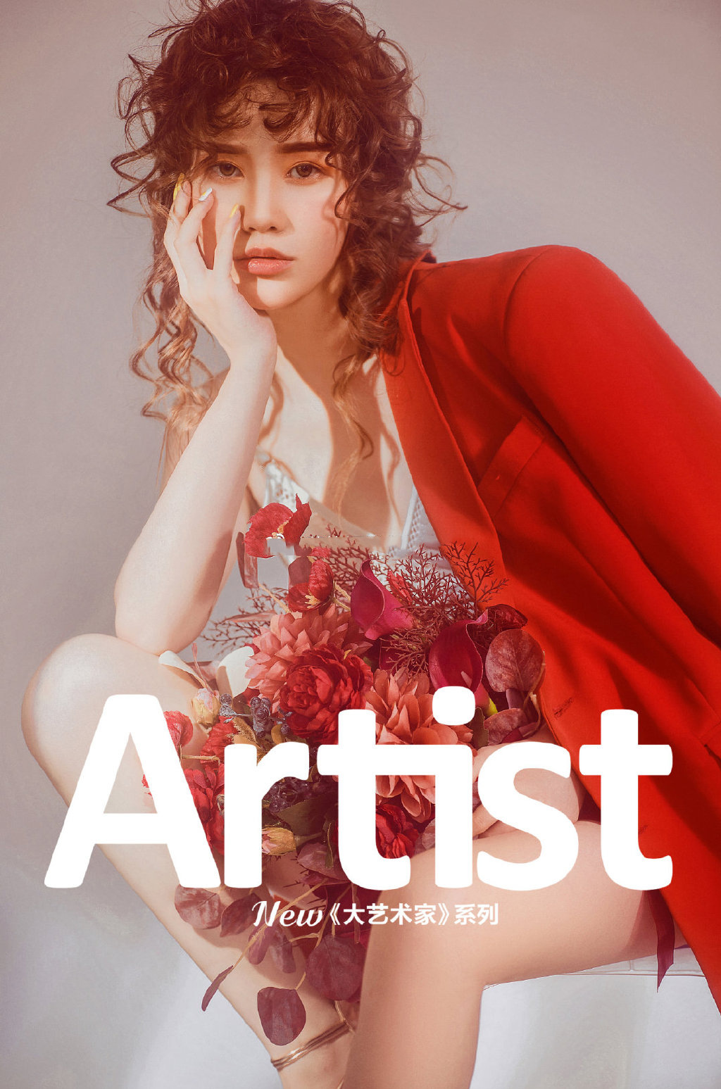 影楼主题服装2020私房写真样片摄影服装西装红色服装艺术照服装女