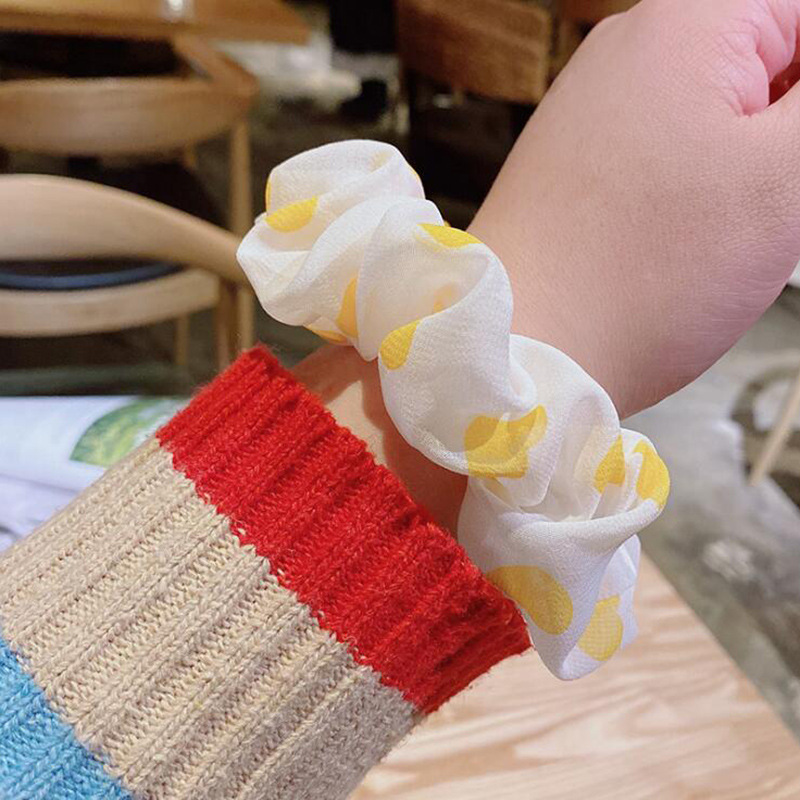 韩版网红欧根纱大肠圈超仙森系少女心扎马尾发圈大号皮筋发绳