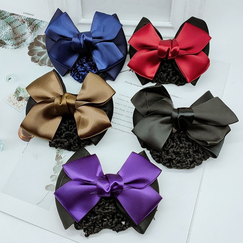 韩国蝴蝶结职业头花发网网花酒店银行空姐护士头花头饰批发-阿里巴巴