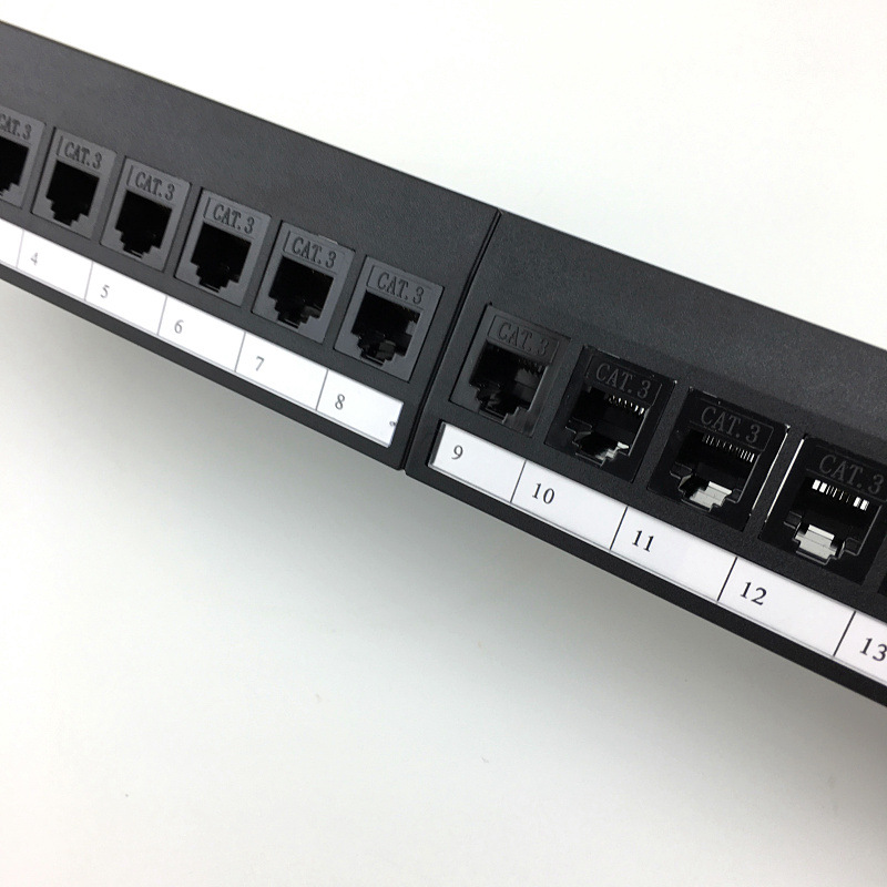 rj11电话直通式配线架24口电话直通配线架cat3免打线电话配线架