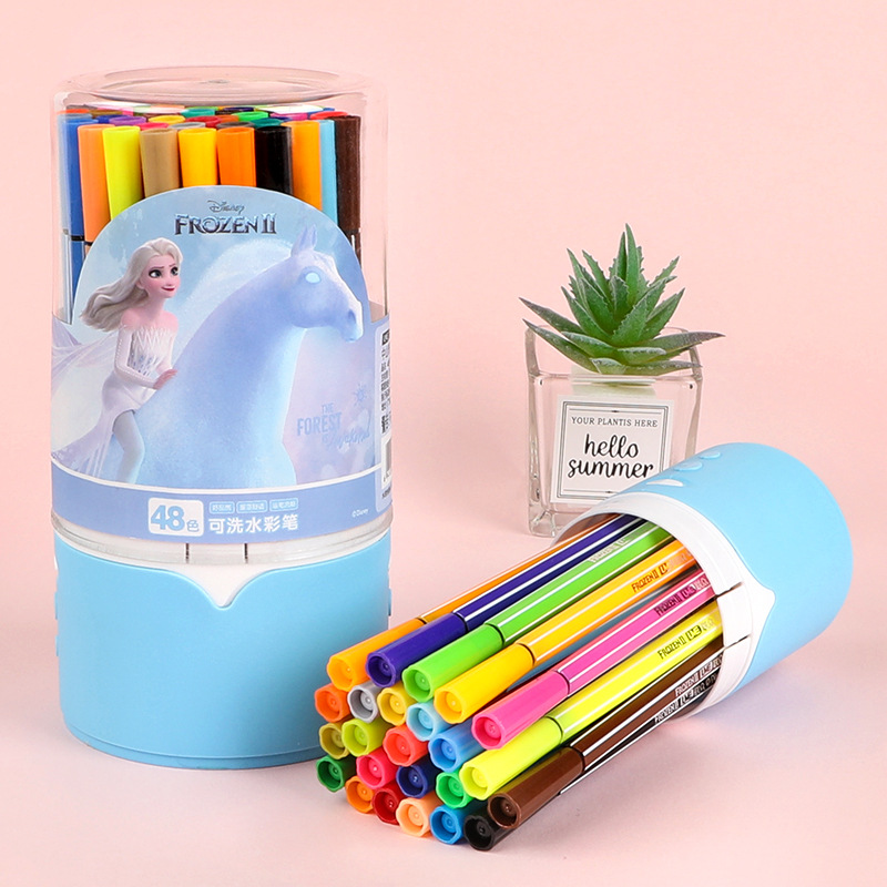 Disney Washable Watercolor Pen Children's Stationery Elementary School Student Painting Crayons for Graffiti Children's Day Gift