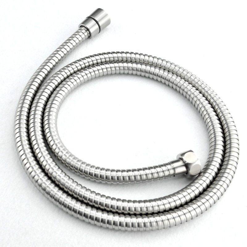 洗澡花洒管子304不锈钢拉丝加密防爆花酒喷头沐浴水管4分通用软管