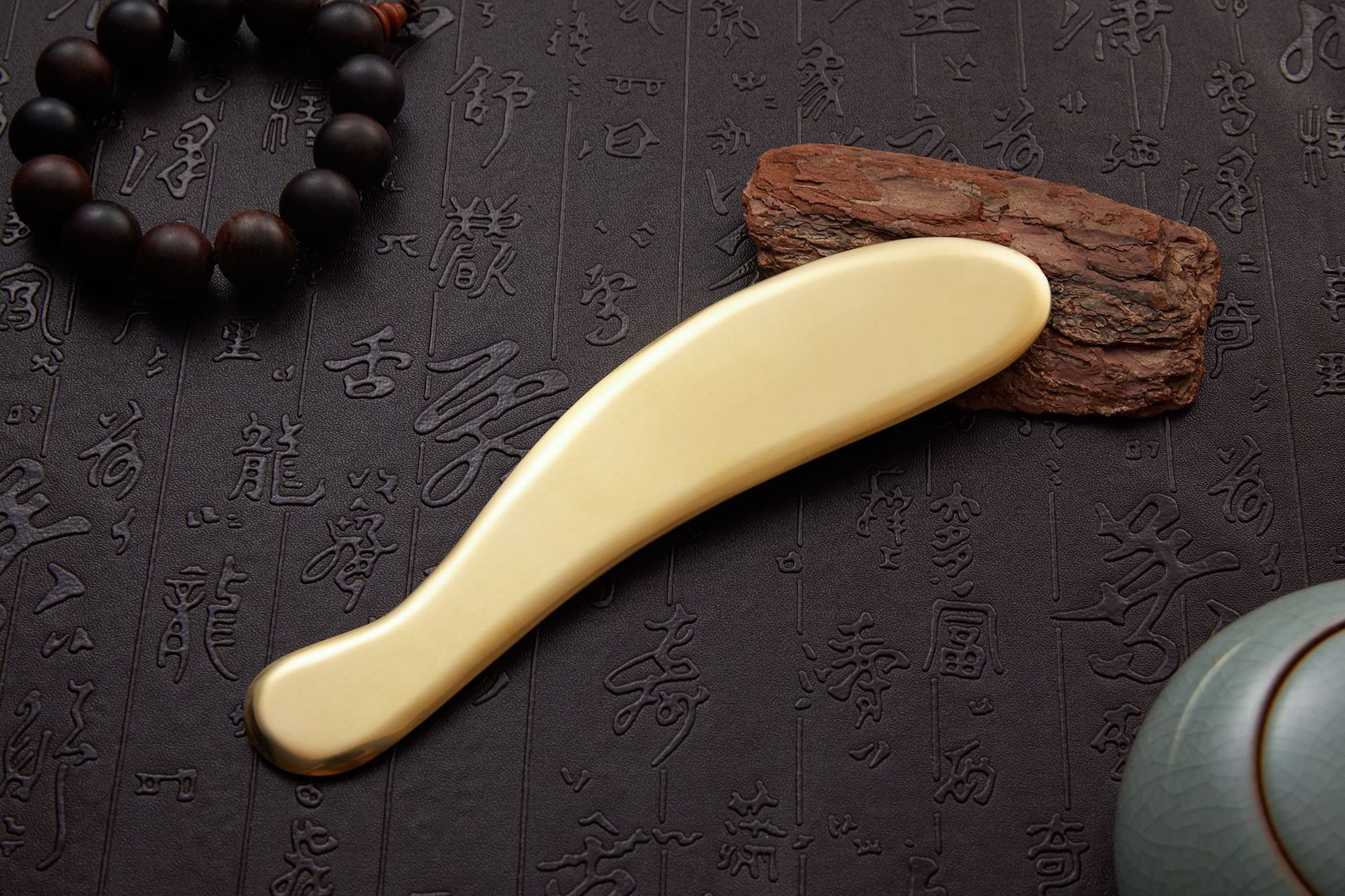 厂家直销黄铜刮痧板 紫铜刮痧板 虎符铜砭面部拨筋脸部美容