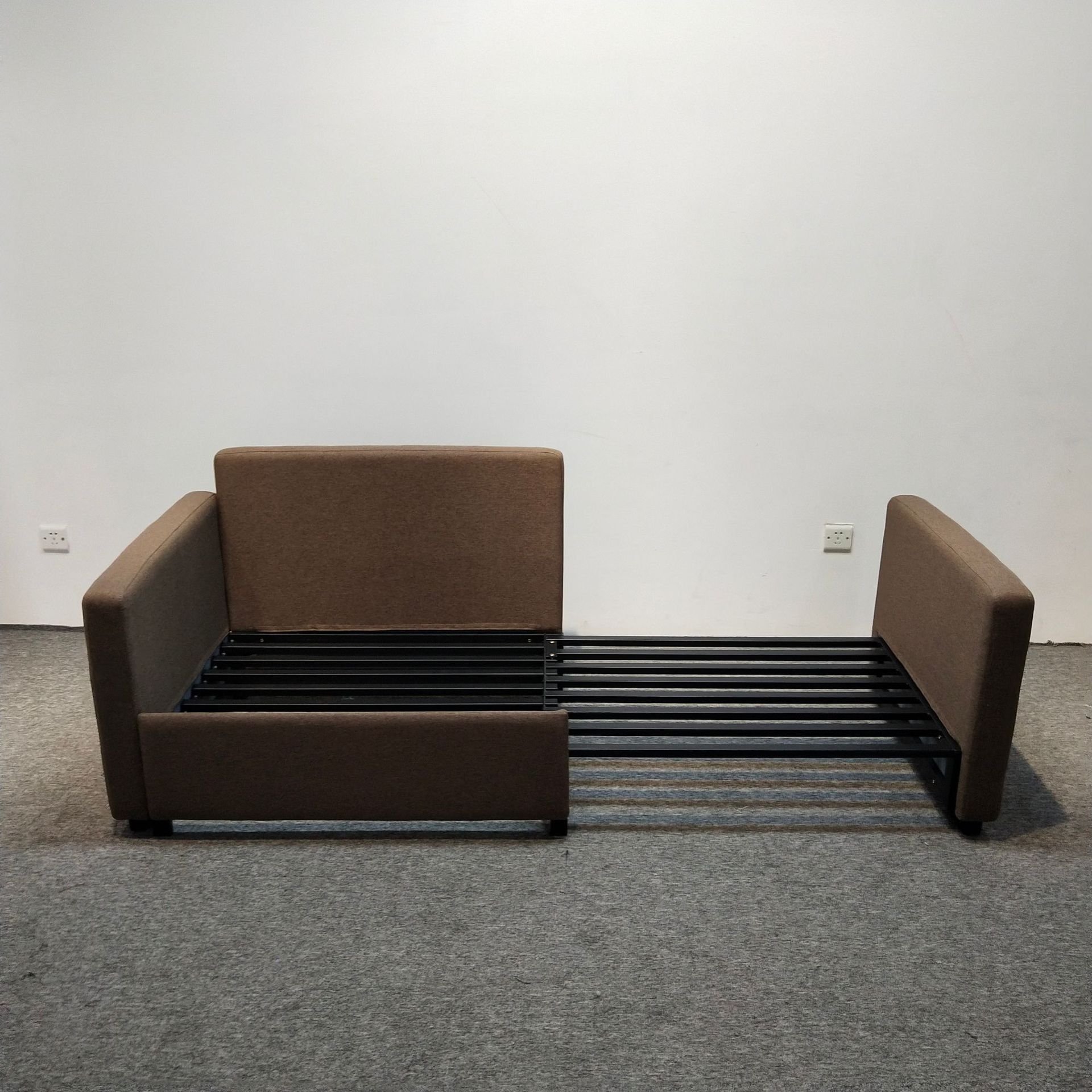 多功能两用沙发床金属框架铁艺书房办公酒店公寓单人位折叠沙发床