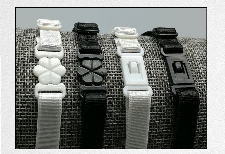 厂家直销jk制服领带弹力延长带 白色领结梅花插扣校服调节松紧带