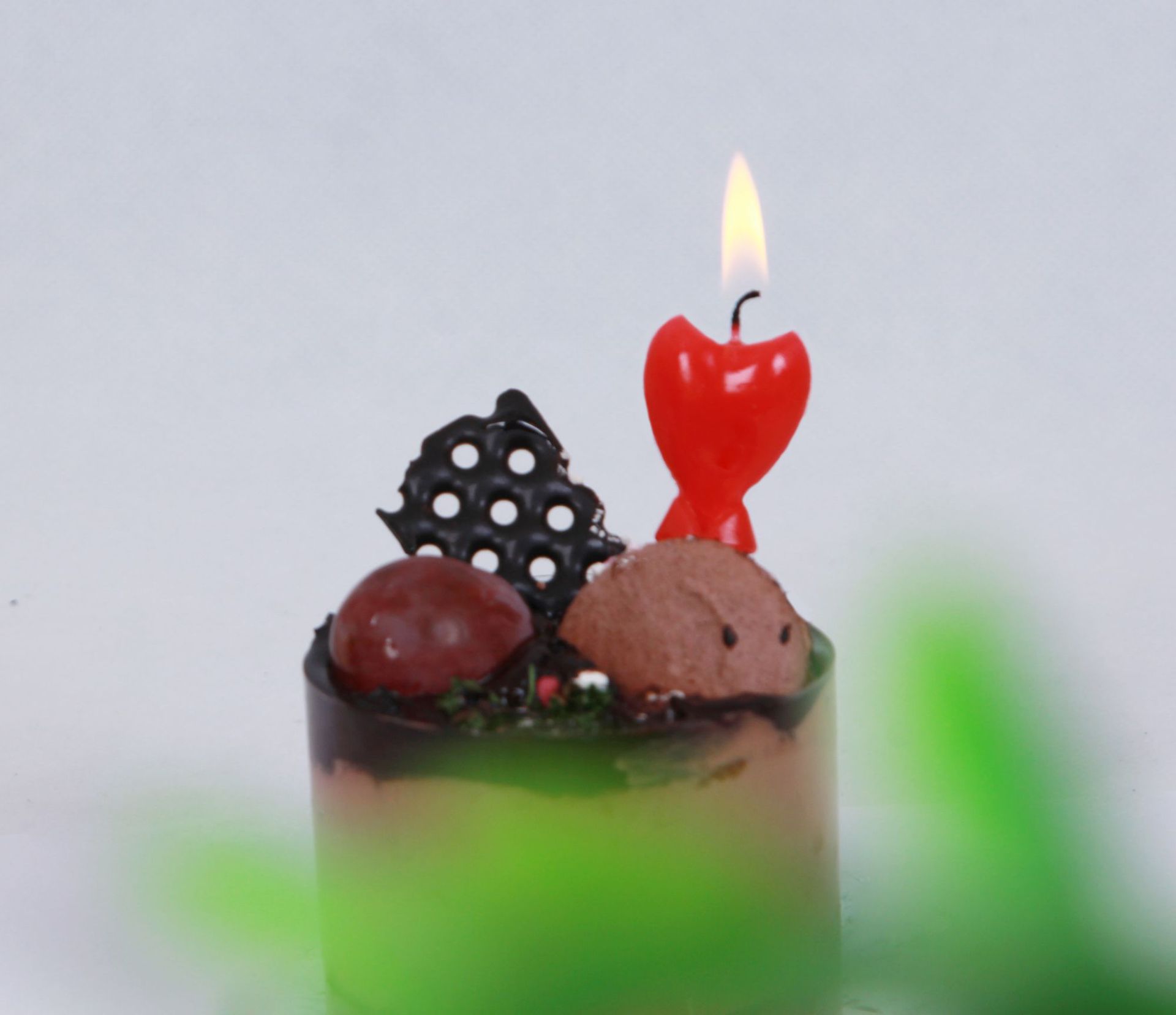 韩国ins生日蜡烛装饰情人节创意浪漫心形小蛋糕love蜡烛多彩新款