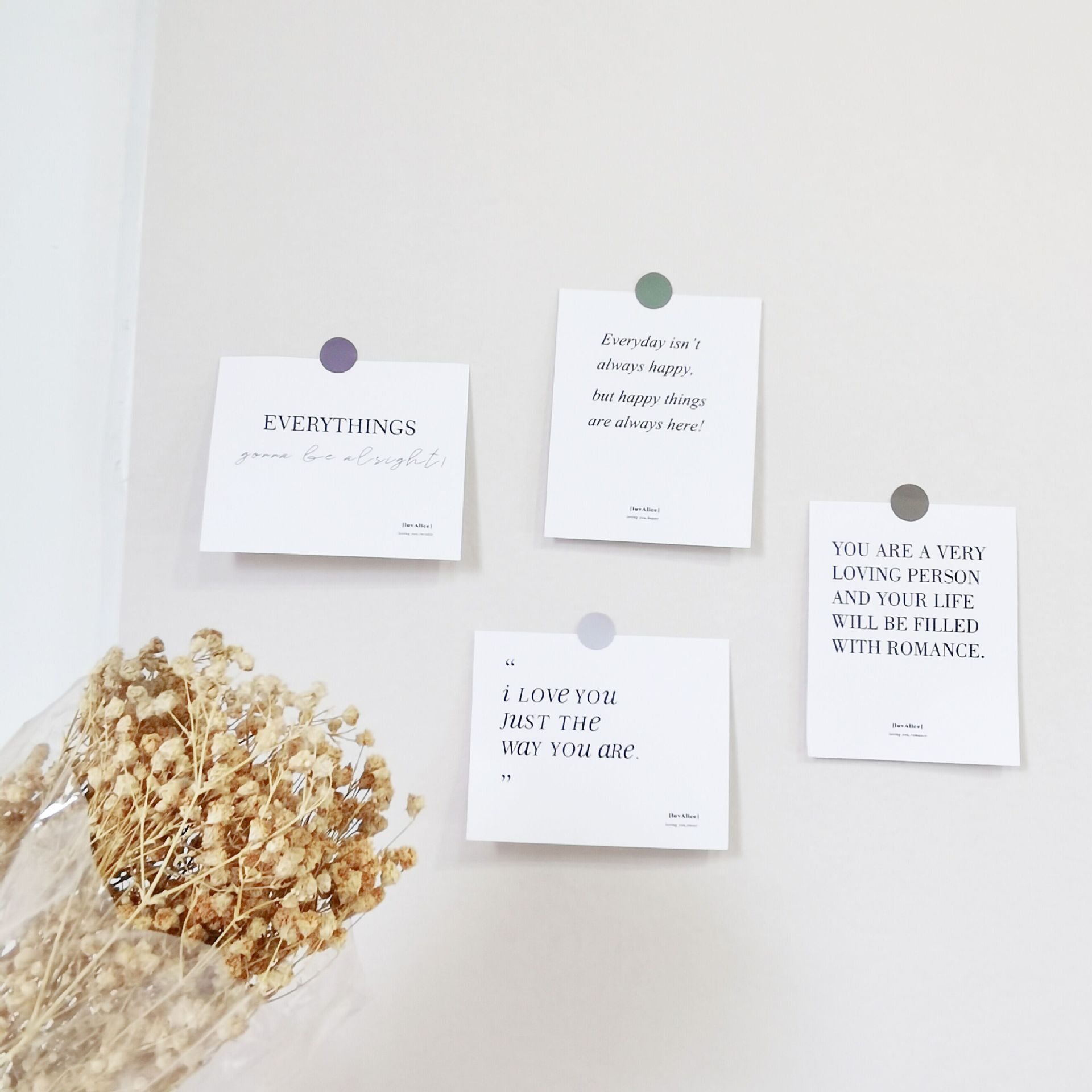 韩国ins英文简约文艺卡片luvalice摆拍道具墙面装饰卡饰品背景卡