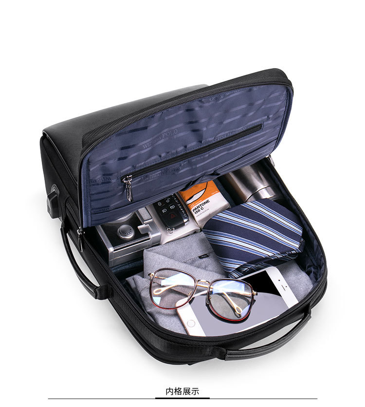 polo保罗背包男士双肩包大学生商务大容量旅行电脑男高中学生书包