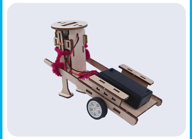 小人拉车电动科技小制作小发明 学生 趣味实验模型 diy材料批发