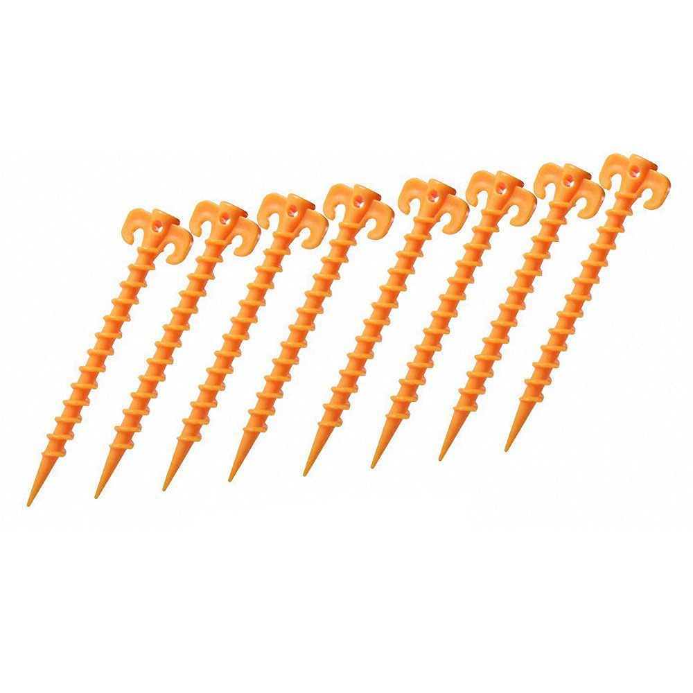 亚马逊爆款户外登山帐篷地钉螺旋式羊角塑料野营帐篷地钉厂家直销