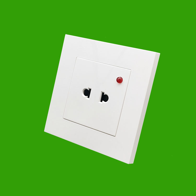 两孔二孔插座带电源指示灯 墙壁开关插座小区电瓶车充电插座