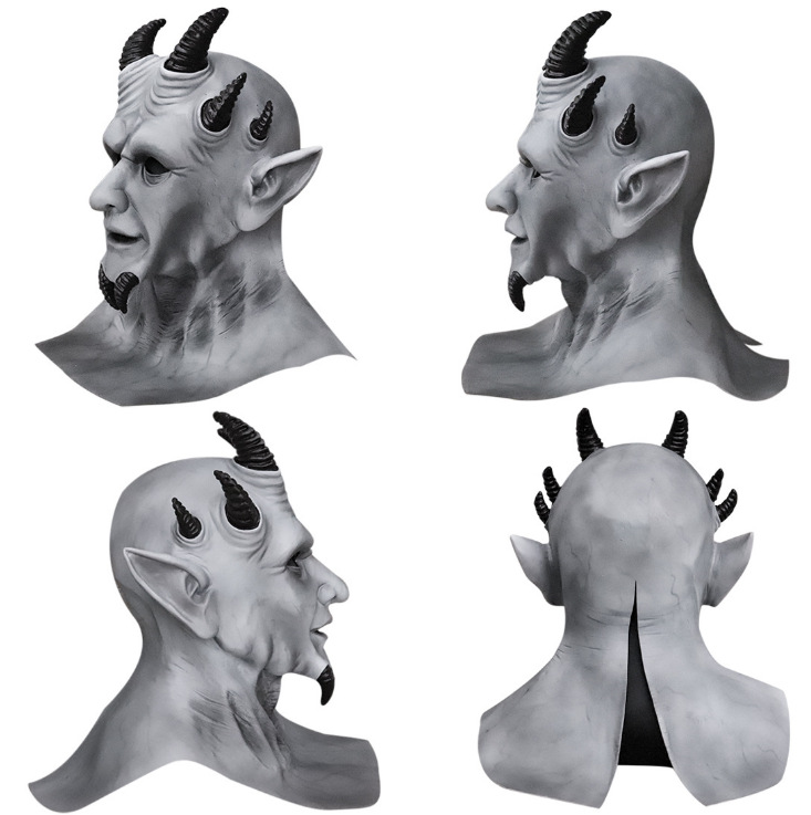 骄傲之罪六角魔王乳胶面具独立站暗黑圣经谎言之王六角魔王面具