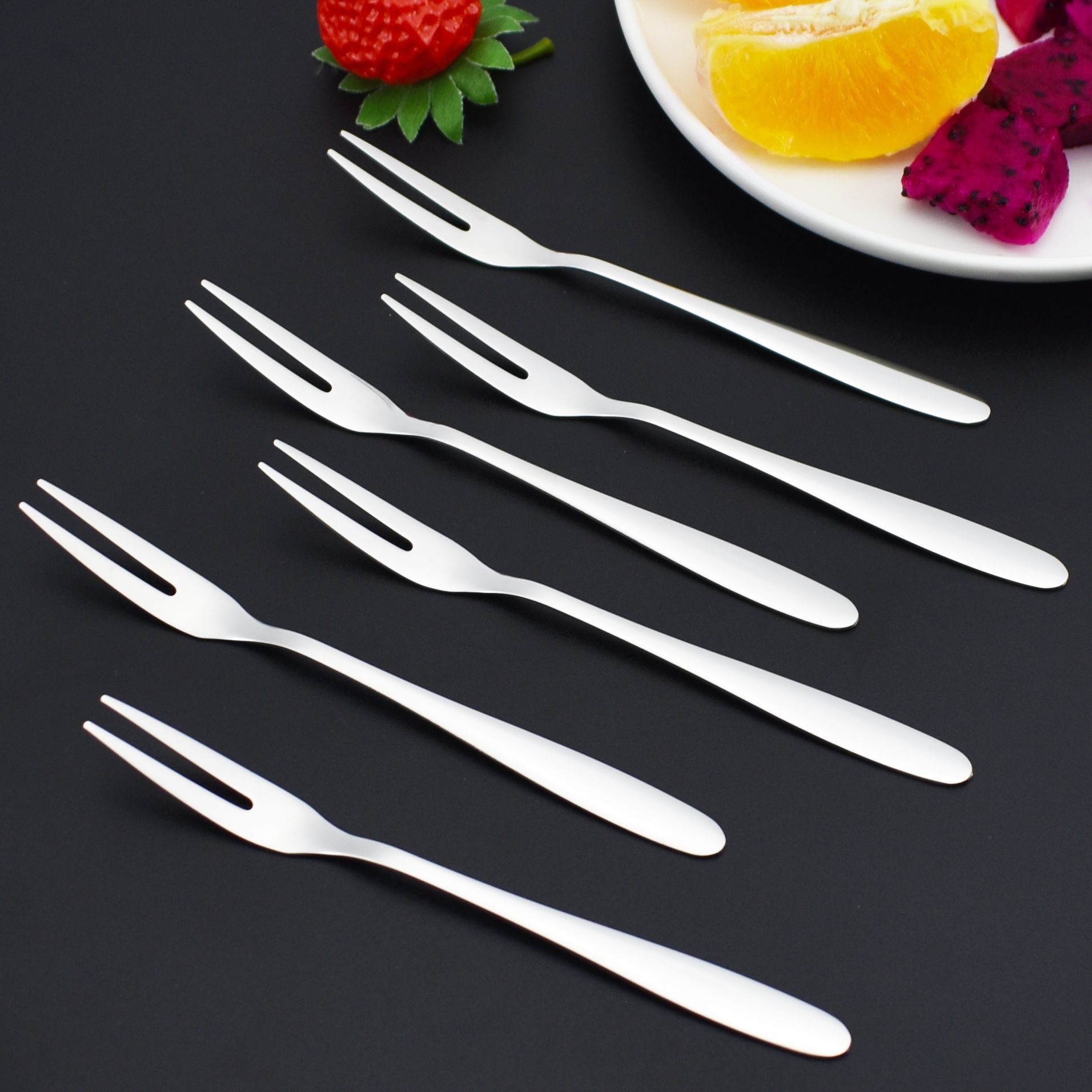 410不锈钢刀叉两件套 西餐月饼刀蛋糕叉甜品刀水果叉礼品餐具批发