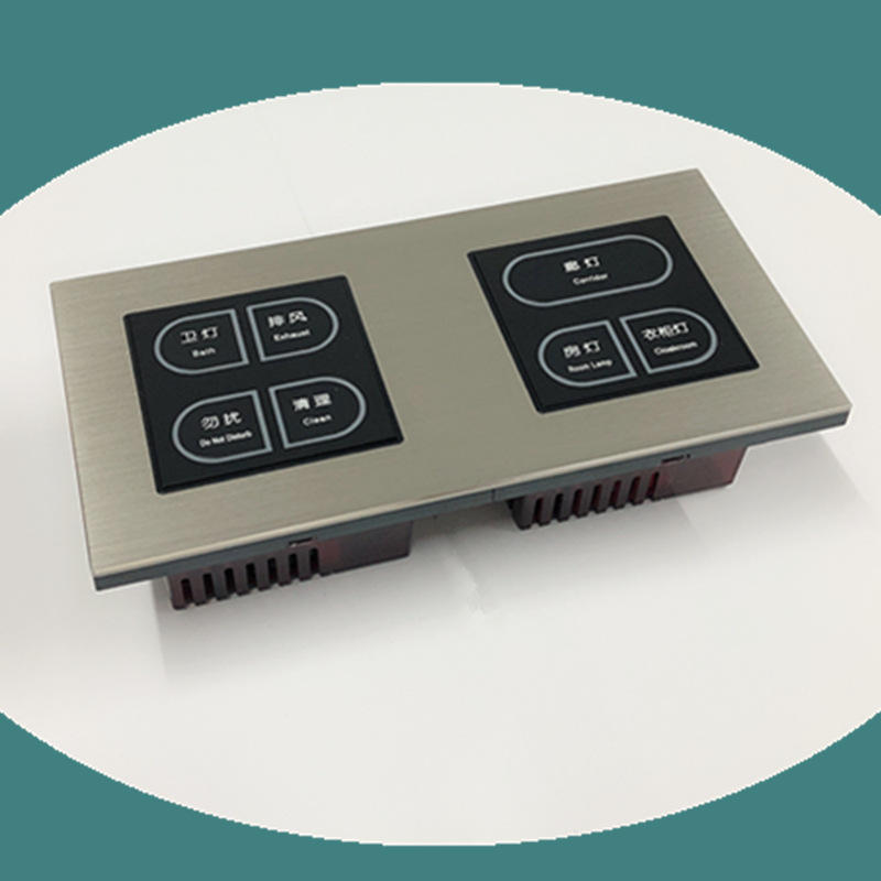 86型连体 墙壁开关 轻触控开关面板 插座 铝拉丝开关面板