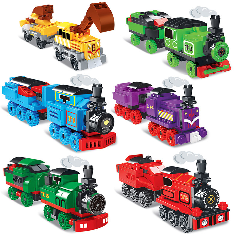 品格新款k33 火车总动员益智拼装积木玩具 儿童启蒙diy积木礼物