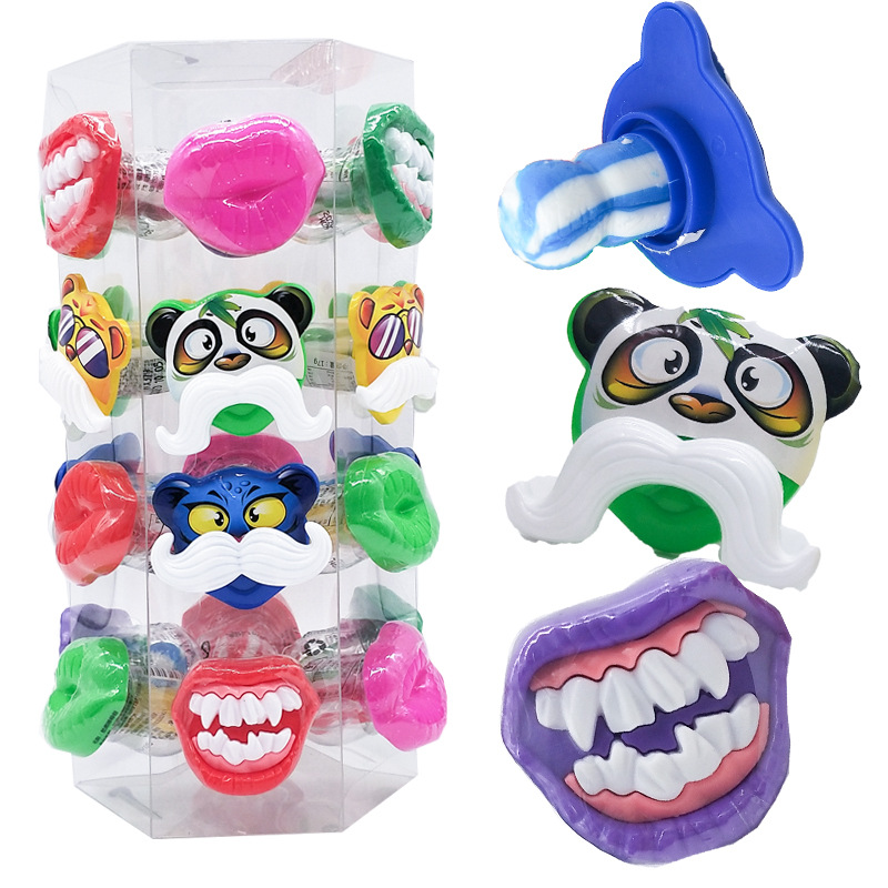 儿童好吃又好玩棒棒糖龅牙糖搞怪糖奶嘴糖送小孩趣味可爱糖果零食