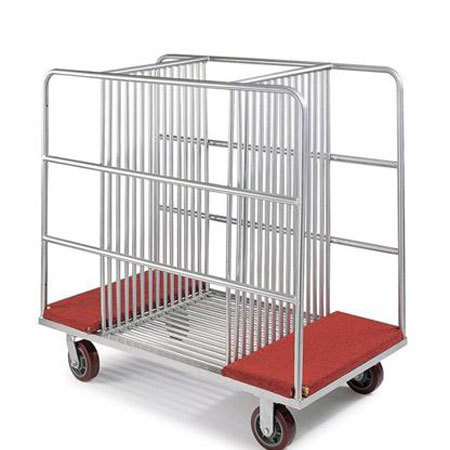 酒店踏板斜坡玻璃转盘推车拆装转盘收纳运输专用车