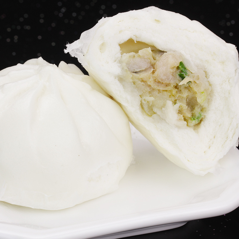 60克生肉包【四师姐】滑肉包生煎包速冻鲜肉包广式早茶点心6个/包