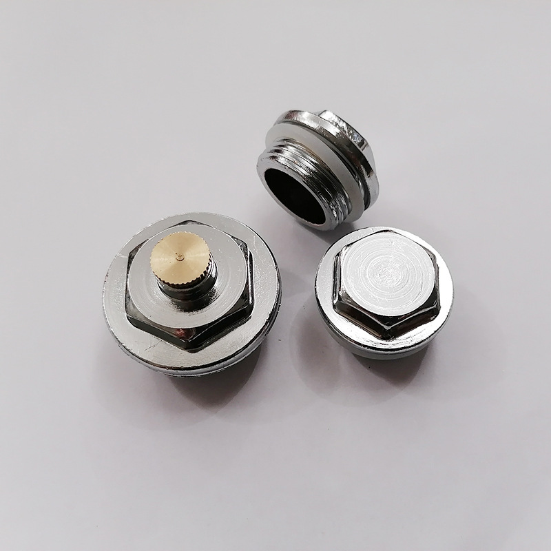 厂家供应 4分6分1寸铁堵头 放气手动排气阀暖气堵头 暖气片排气阀