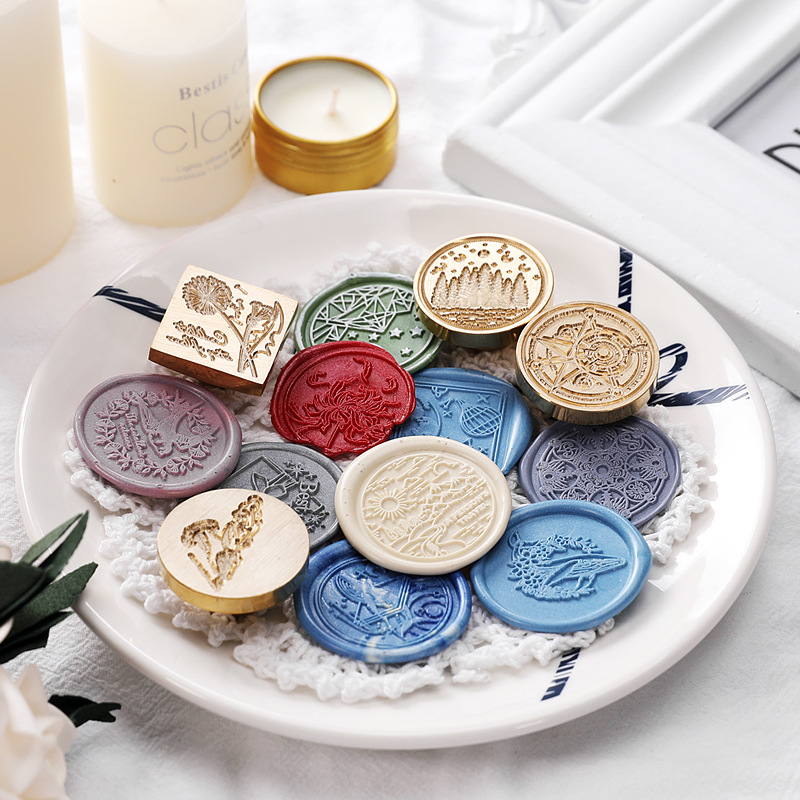 火漆印章文艺复古印章火漆蜡封印学生用印收藏铜章手账礼物包装