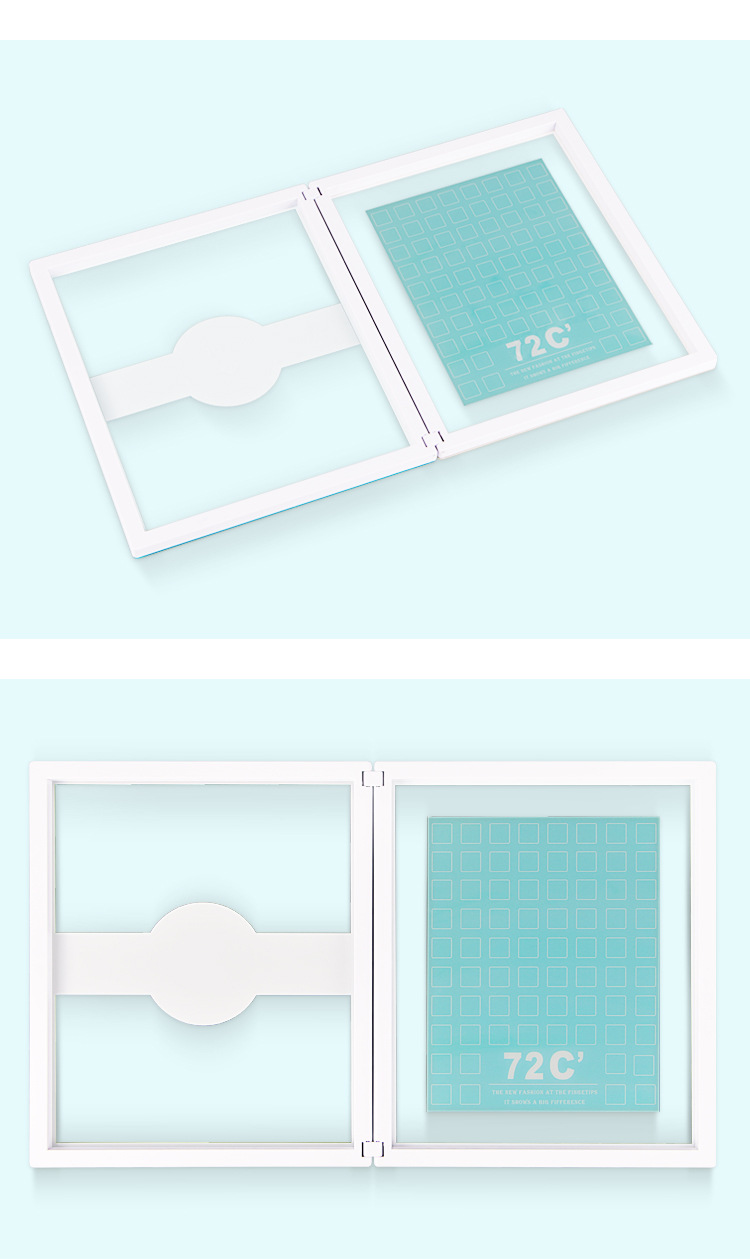 亚克力72色粘贴式色板可拆卸色卡本美甲展示板美甲展示本可定制